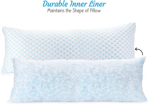 Vista 5 de Nestl - Almohada más refrescante, almohada de espuma viscoelástica con seda y gel que reduce el calor y la humedad, ajustable, lavable