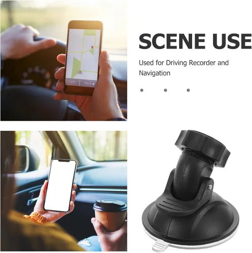 Vista 3 de Car Dashboard Cam Mount Suction Cup Holder with 360° Ball Head Base for Windshield, High Temperature Resistant Car Camera Mounting System for