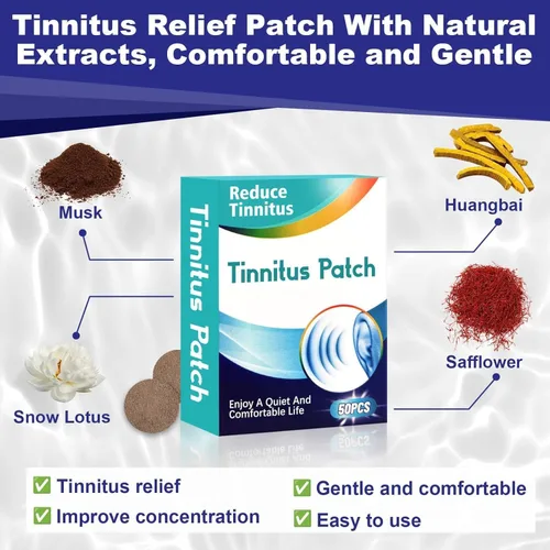 Vista 3 de Alivio de tinnitus para oídos zumbidos, parches de alivio de tinnitus, tratamiento eficaz de tinnitus puede reducir el tinnitus, aliviar la pérdida