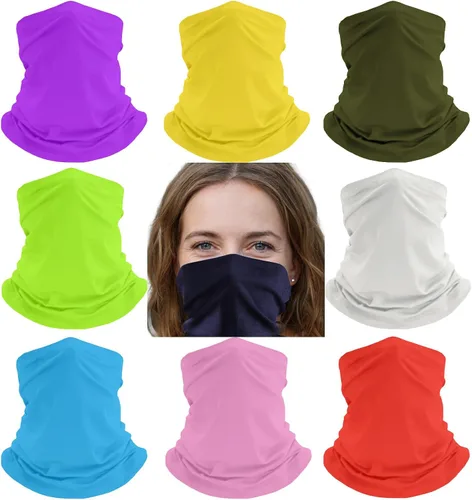 Vista 14 de 9 pañuelos para el cuello para mujer, pasamontañas, tubo, máscara facial UV, diadema, para hombre, para esquí, refrescante, paquete de envoltura