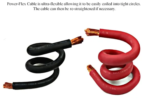 Vista 2 de WNI - Cable de cobre para soldar baterías calibre 1/0, 10 pies, color negro, 10 pies color rojo, AWG, ultra flexible, fabricado en los Estados