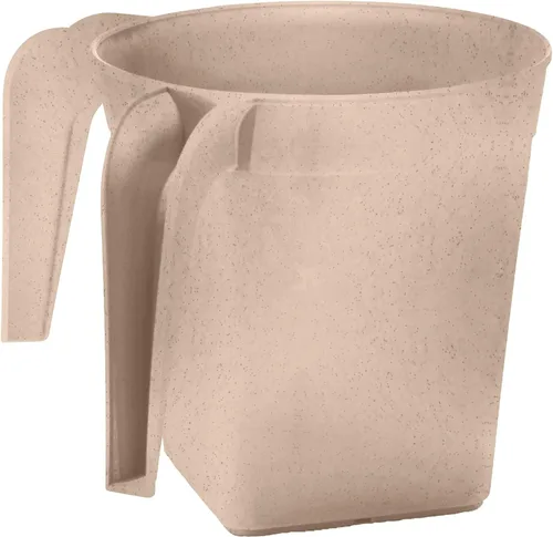 Vista 7 de YBM Home Vaso cuadrado de plástico para lavar a mano, de larga duración, para lavado ritual de manos, 1332Beige