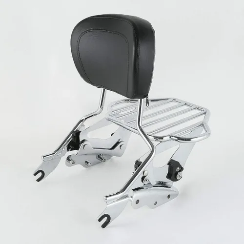 Vista 17 de TCMT Respaldo Desmontable para Pasajero Sissy Bar con Kits de Hardware de Acoplamiento de 4 Puntos Compatible con Harley Touring 2009-2013
