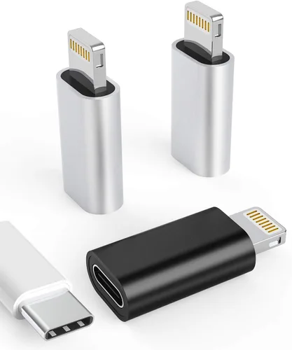 Vista 11 de Adaptador OTG para iPhone (paquete de 2) Dongle de auriculares USB C hembra a Lightning Macho, cargador convertidor de sincronización de datos