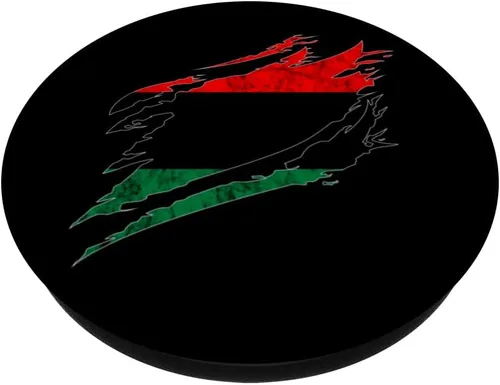 Vista 2 de Bandera panafricana de la UNIA Heroica Bandera de Liberación Negra Historia PopSockets intercambiables PopGrip