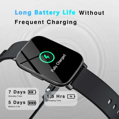 Vista 8 de Relojes inteligentes para hombres y mujeres, reloj de fitness de 1.65 pulgadas con contador de calorías/pasos, frecuencia cardíaca