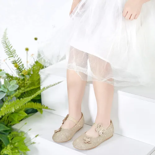 Vista 2 de Felix & Flora Zapatos de ballet para niñas pequeñas Zapatos planos Mary Jane para niñas de flores, zapatos de vestir para fiestas y bodas