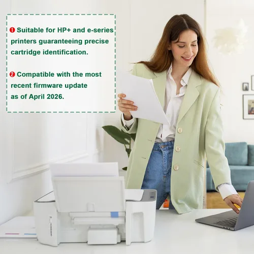 Vista 2 de SAILNER Cartuchos de tinta 67XL de repuesto para HP Ink 67 HP67XL (paquete de 2 cartuchos de alto rendimiento) compatible con impresora HP DeskJet