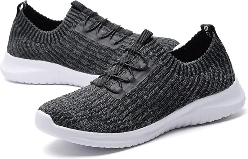 Vista 2 de konhill Zapatos cómodos para caminar para mujer tenis atléticos casuales sin cordones