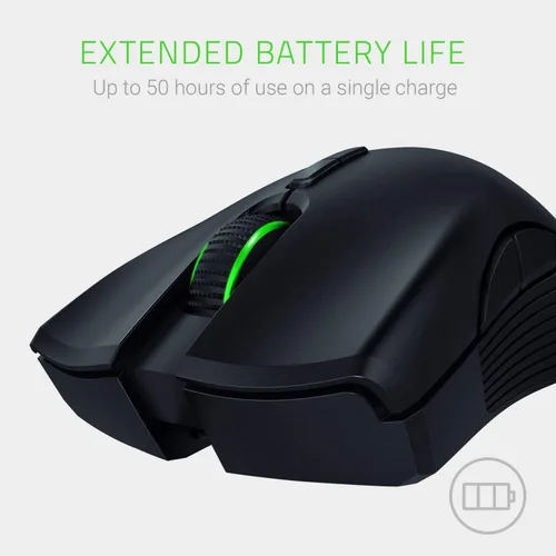 Vista 2 de Razer Mamba - Mouse inalámbrico para videojuegos sensor óptico de 16,000 DPI - Iluminación Chroma RGB - 7 botones programables - Interruptores