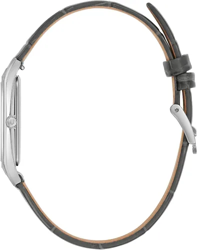 Vista 2 de Bulova Men's Classic Sutton 3-Hand Calendar Quartz Leather Strap, Patterned Dial, Sapphire Crystal, 29 x 41mm Gris