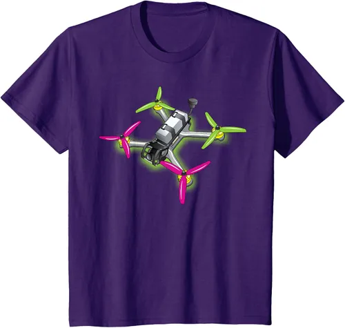 Vista 27 de Freestyle FPV Racing Drone Pilot Acro Quadcopter - Camiseta de sandía, Negro, S