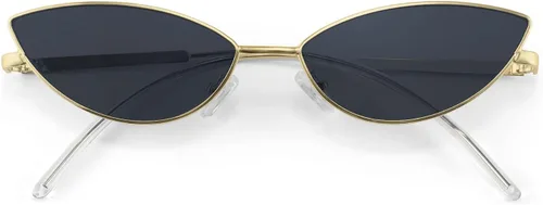 Vista 44 de FEISEDY Gafas de sol de diseñador de moda Retro pequeños pétalos forma arco templo diseño B2298