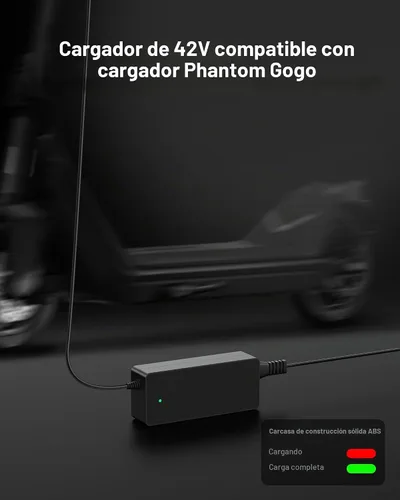 Vista 4 de VHBW Cargador de scooter de 42 V compatible con cargador Phantom Gogo, compatible con Phantom Gogo A8 A9 Scooter eléctrico