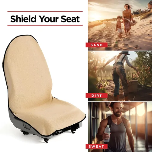 Vista 6 de lebogner Funda impermeable para asiento de automóvil que suda para después del gimnasio, correr, nadar, playa y senderismo, ajuste universal
