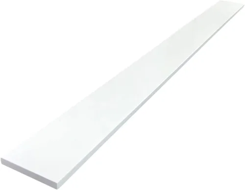 Vista 8 de Umbral de Mármol Artificial Súper Blanco para Bordillo de Ducha, Protector contra Salpicaduras de Tocador de Baño, Alféizar de Ventana, Transiciones