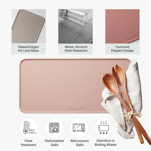 Vista 3 de Soporte de cuchara de silicona para estufa, espátula de cocina multifunción, protector de mesa, tapete de estación de café, impermeable, resistente