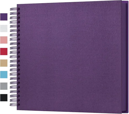 Vista 33 de potricher Álbum de Recortes DIY de 7 x 7 Pulgadas, 40 Páginas, Tapa Dura, Papel Kraft, Álbumes de Fotos para Recortes, Libro de Recuerdos para Bodas