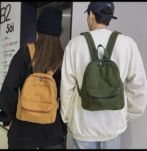 Vista 2 de XPONNI Mochila pequeña para adolescentes y niñas, accesorios de grunge, mochila para mujer, mini mochila (verde)