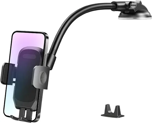 Vista 9 de Soporte para teléfono de automóvil, cuello de cisne para salpicadero de vehículo, parabrisas, ventilación de aire, soporte para teléfonos