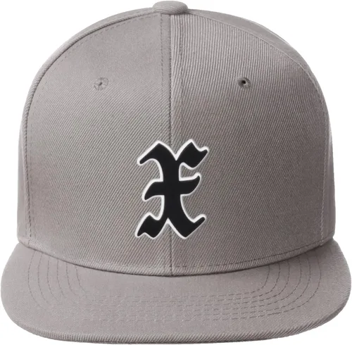 Vista 1027 de Daxton Gorra clásica con visera de billete plano con letras del alfabeto inglés antiguo de la A a la Z