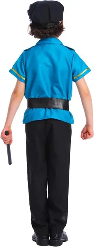 Vista 6 de Dsplay Disfraz de oficial de policía para niños, trajes de policía de Halloween