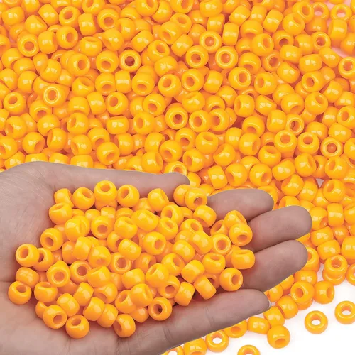 Vista 8 de Cuentas de Pony de Plástico Coloridas para Pulsera para Hacer Joyas para Pulseras de Amistad 6x9mm Multicolor para Cuentas Trenzado de Cabello