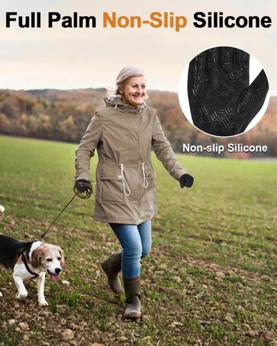 Vista 5 de RIGWARL Guantes impermeables para clima frío y frío, guantes de invierno para hombres y mujeres con pantalla táctil