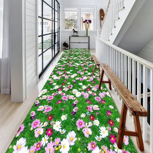 Vista 4 de Alfombra de pasillo para pasillo, muy larga, alfombra estrecha, alfombra de pasillo de cocina, alfombra de pasillo de interior, alfombra