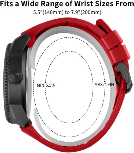 Vista 5 de NAVIFORCE Relojes deportivos impermeables para estudiantes, niños, hombres, reloj de banda de silicona con segunda mano