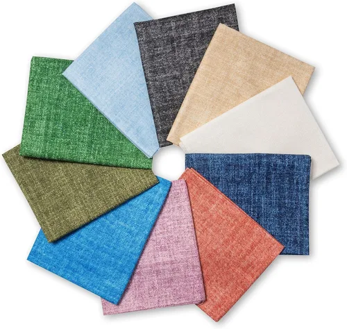 Vista 6 de Paquetes de tela 100% algodón Fat Quarters para coser 30 piezas de 18 x 22 pulgadas de algodón precortados surtidos en la colección Mirage Tonals