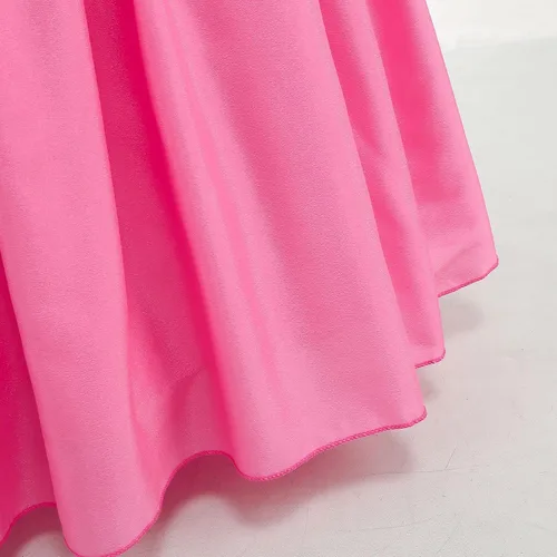 Vista 6 de Disfraz de princesa melocotón, vestido de princesa melocotón, vestidos de princesa para niñas, disfraces de Halloween para niñas