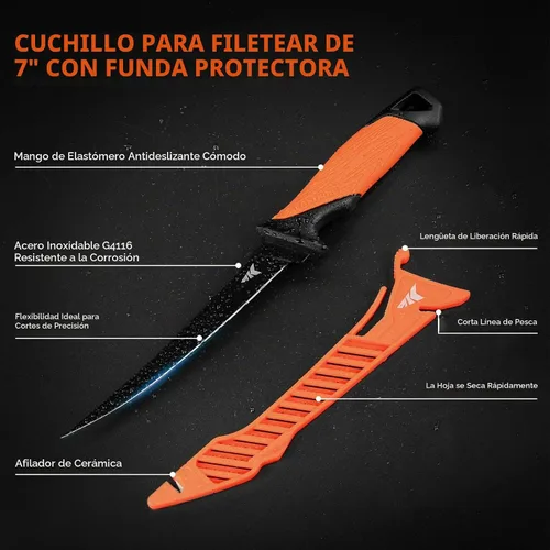 Vista 6 de KastKing ToughTide - Juego de 5 herramientas de pesca, báscula digital recargable para peces de 65 libras con agarre de labios y cinta métrica