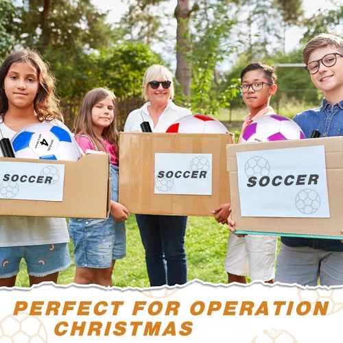 Vista 7 de Sotiff 24 pelotas de fútbol a granel con 24 bombas de fútbol desinfladas para niños, adolescentes, fútbol a granel para entrenamiento