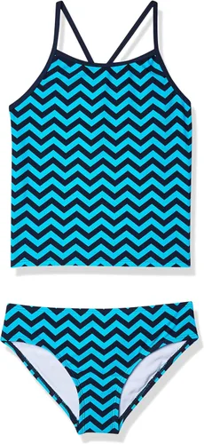 Vista 16 de Kanu Surf Niñas Melanie Beach Sport - Traje de baño tipo tankini de 2 piezas con UPF 50+ Alania Floral Aqua