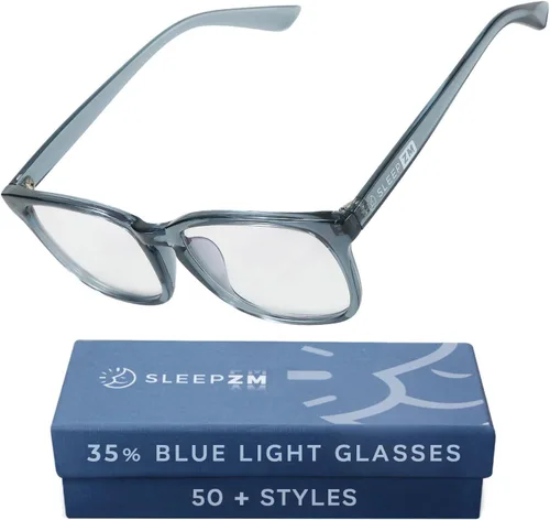 Vista 38 de Sleep ZM Blue Light Blocking & Light Sensitivity Glasses - 8 Lens Types for Comfort, Relaxation, Sleep & Relief - 50+ Styles