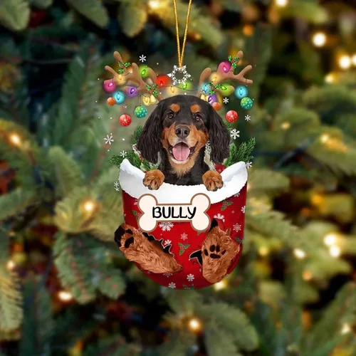 Vista 190 de IZI POD Affenpinscher Adorno de Navidad personalizado para perro, adorno de bolsillo de nieve para perro para árbol de Navidad, adorno acrílico