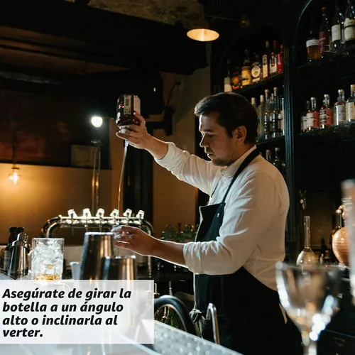 Vista 6 de BBTO Vertedor automático de botellas con boquilla de licor, Jigger de botella de medición rápida, 1 onza/1.0 fl oz (transparente, negro, 12 piezas)