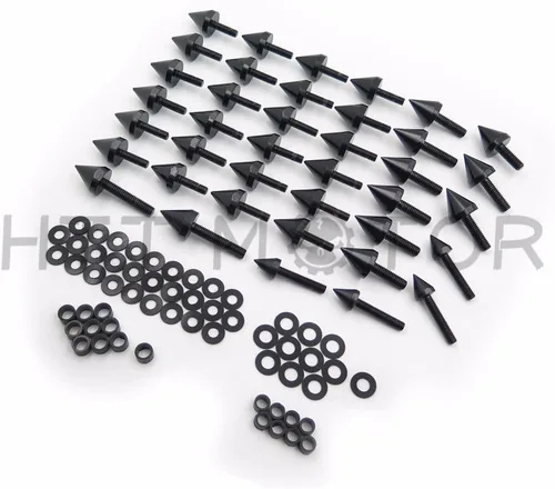 Vista 2 de XKMT-Kit de tornillos de carenado de punta negra compatible con YZF-R6S 2003, 2004, 2005, 2006, 2007, 2007, 2007, 2008, 2009, 2010 [B00YWCANZY]