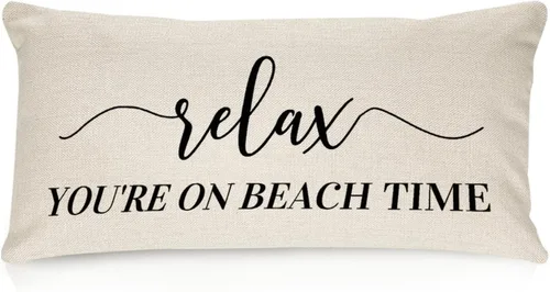 Vista 29 de Sweet Dreams - Fundas de almohada lumbar de lino y algodón de 12 x 18 pulgadas, funda de almohada rectangular decorativa de granja, divertida