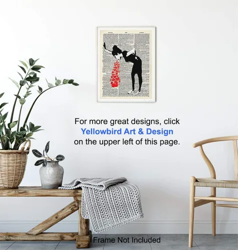 Vista 5 de Banksy Graffiti Dictionary Art - Impresión fotográfica de 8 x 10 pulgadas, regalo único y genial para fanáticos de los murales urbanos, habitación