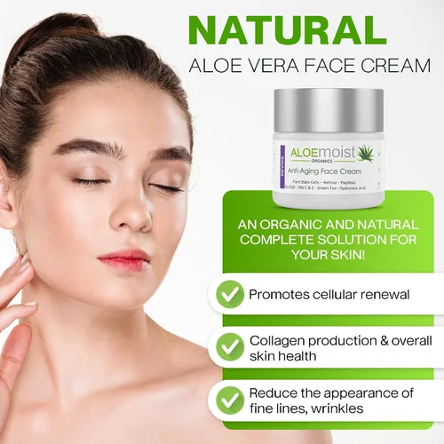 Vista 7 de Crema avanzada de retinol para la cara: Aloemoist Revive Crema facial antienvejecimiento para mujeres y hombres Retinoide tópico Reparación