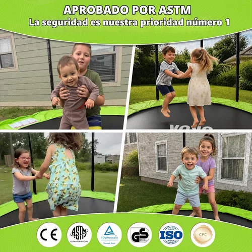 Vista 3 de SKOK Trampoline for Kids,400LBS Outdoor Trampoline with Net-ASTM Approved Trampoline for Children and Adults