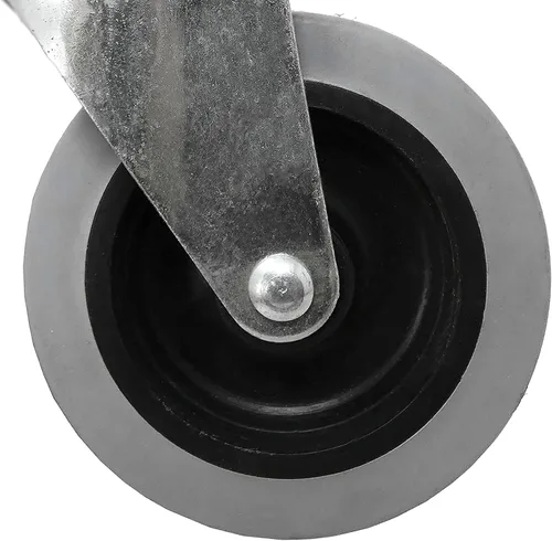 Vista 5 de Shepherd Hardware 9807 Rodaja giratoria con vástago de 3 pulgadas, rueda de goma, diámetro de vástago de 7/16 pulgadas, capacidad de carga de 175