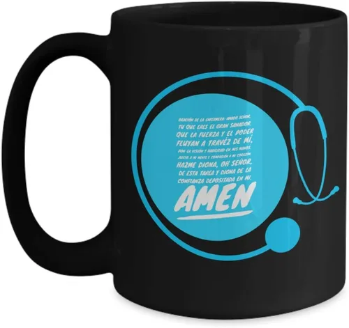 Vista 3 de Regalo para enfermera Taza de Cafe para enfermeros Regalo perfecto para graduados, profesionales de la salud y estudiantes de enfermeria Vaso