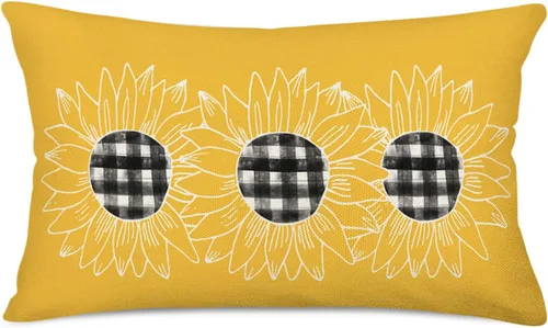 Vista 12 de Fukeen Dahlia - Fundas de almohada florales de 12 x 20 pulgadas, diseño geométrico de hojas de flores, color verde salvia, fundas de almohada de 3