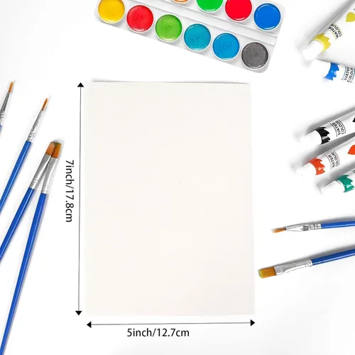 Vista 2 de 100 hojas de papel de acuarela a granel, 140 lb/300 GSM, papel grueso de color de agua de prensado en frío, almohadilla de acuarela para bocetos