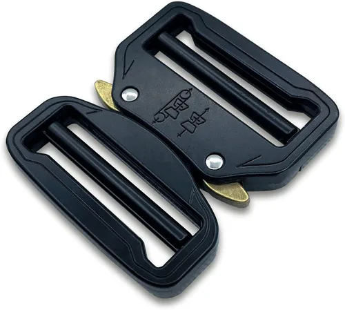 Vista 8 de Hebilla de cinturón táctica ajustable dual de metal, hebilla de cinturón resistente de 1 pulgada (0.984 in)