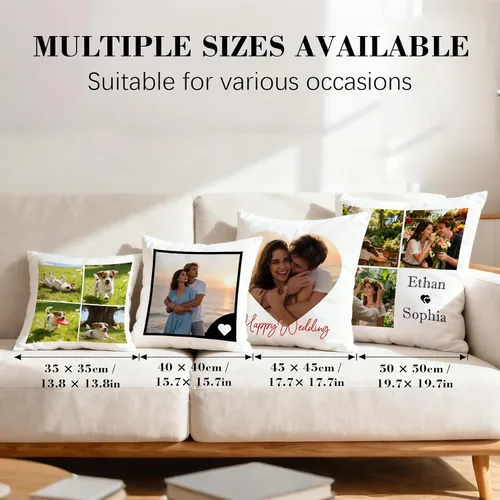Vista 3 de Almohada personalizada, almohadas personalizadas con imagen, almohadas personalizadas con fotos de mascotas, almohada para niños con nombres, regalo