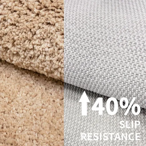 Vista 4 de Disolla Alfombra de inodoro en forma de U, color beige, 23 x 24, lavable a máquina, antideslizante, alfombra de piso de inodoro de felpa suave